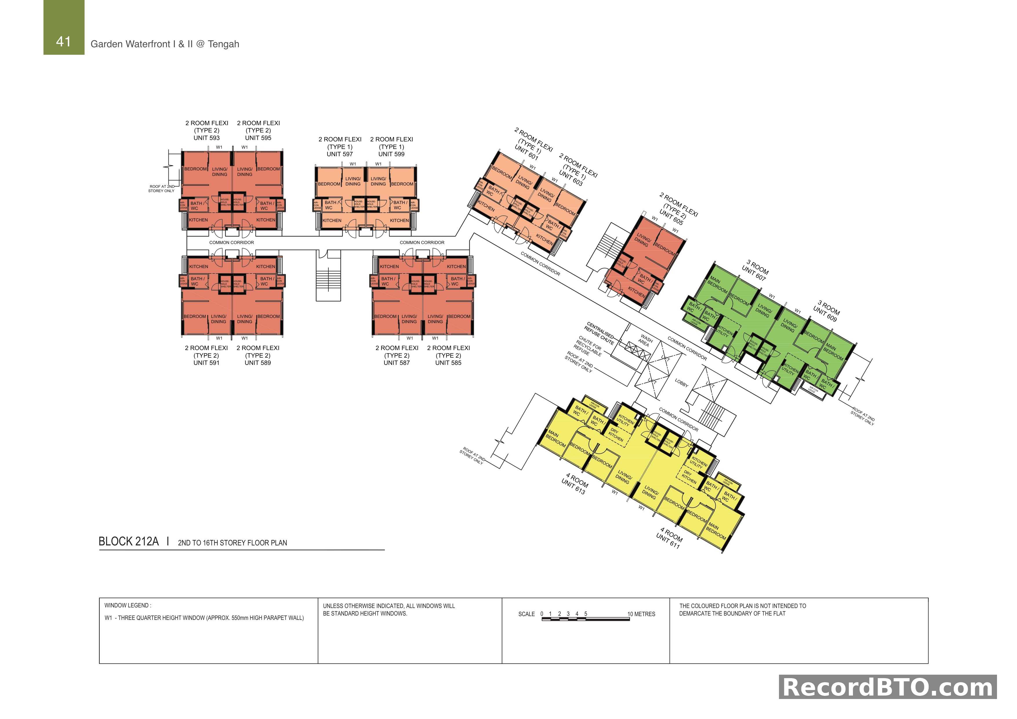 Block 212A: 2nd to 16th Storey Floor Plans