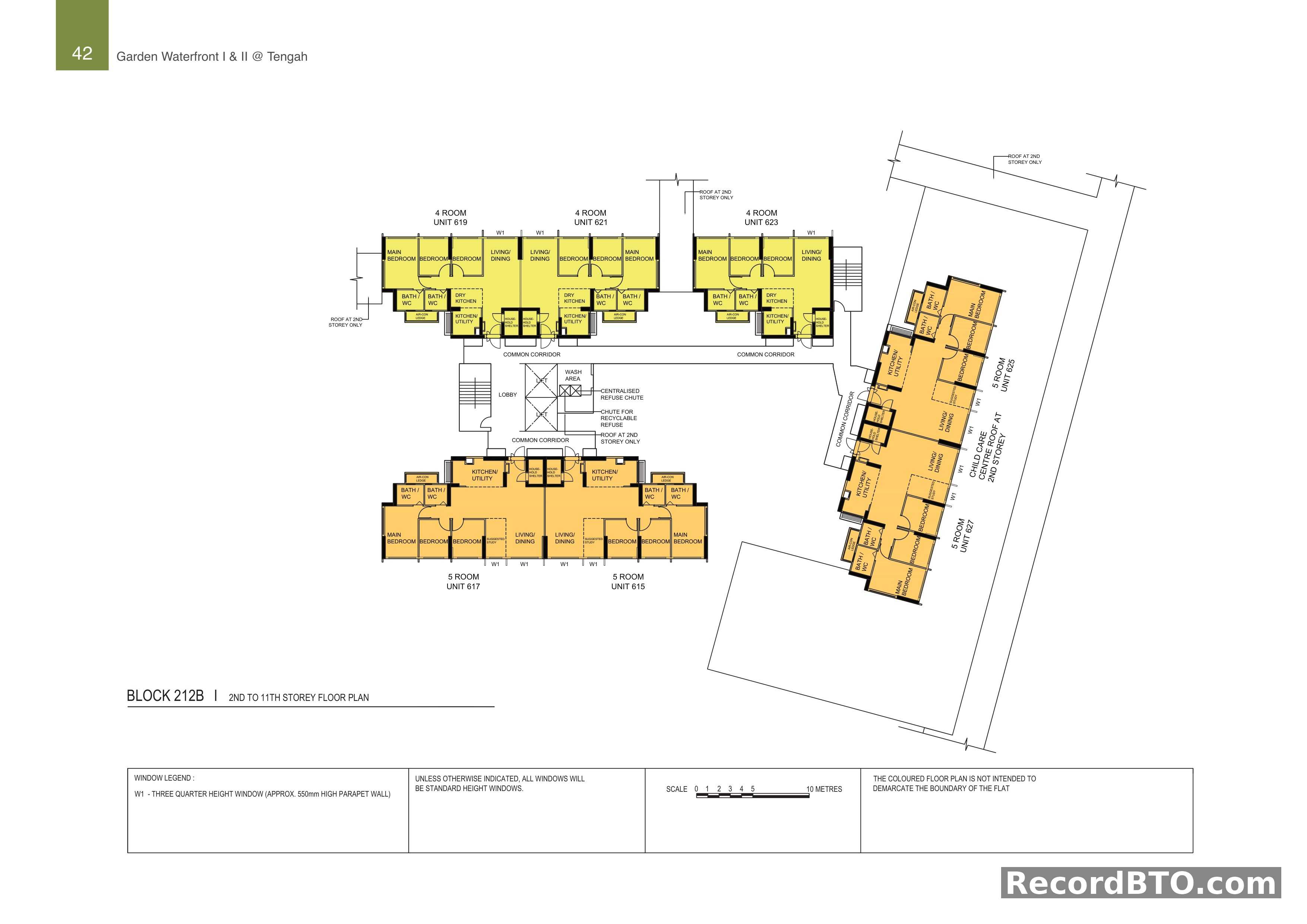 Block 212B: 2nd to 11th Storey Floor Plan