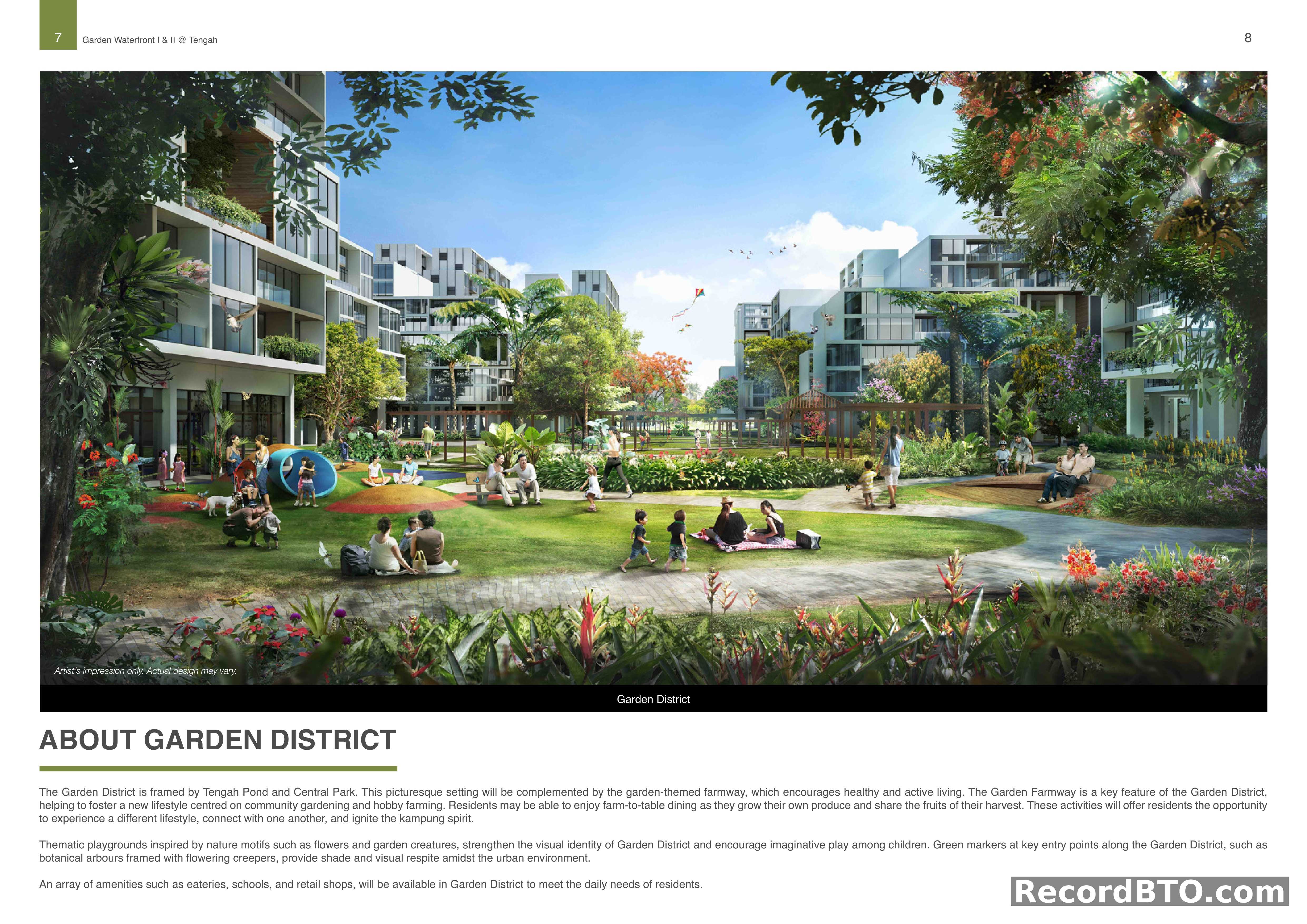 Garden District Overview and Artist's Impression