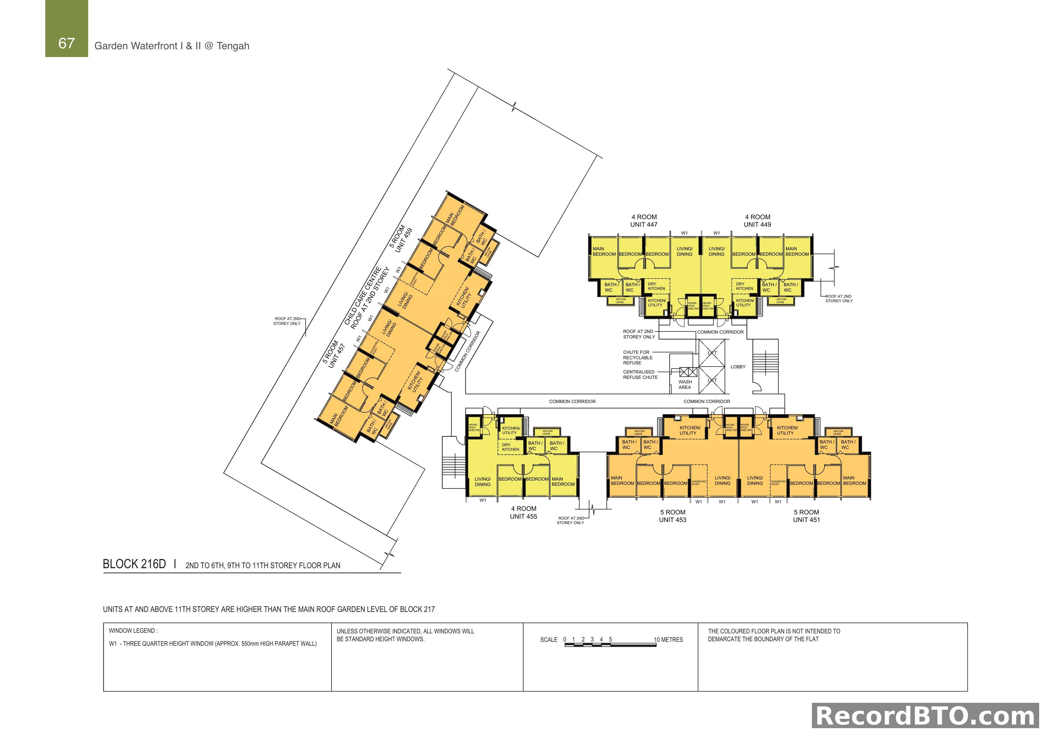 Block 216D: 2nd-6th, 9th-11th Storey Floor Plans