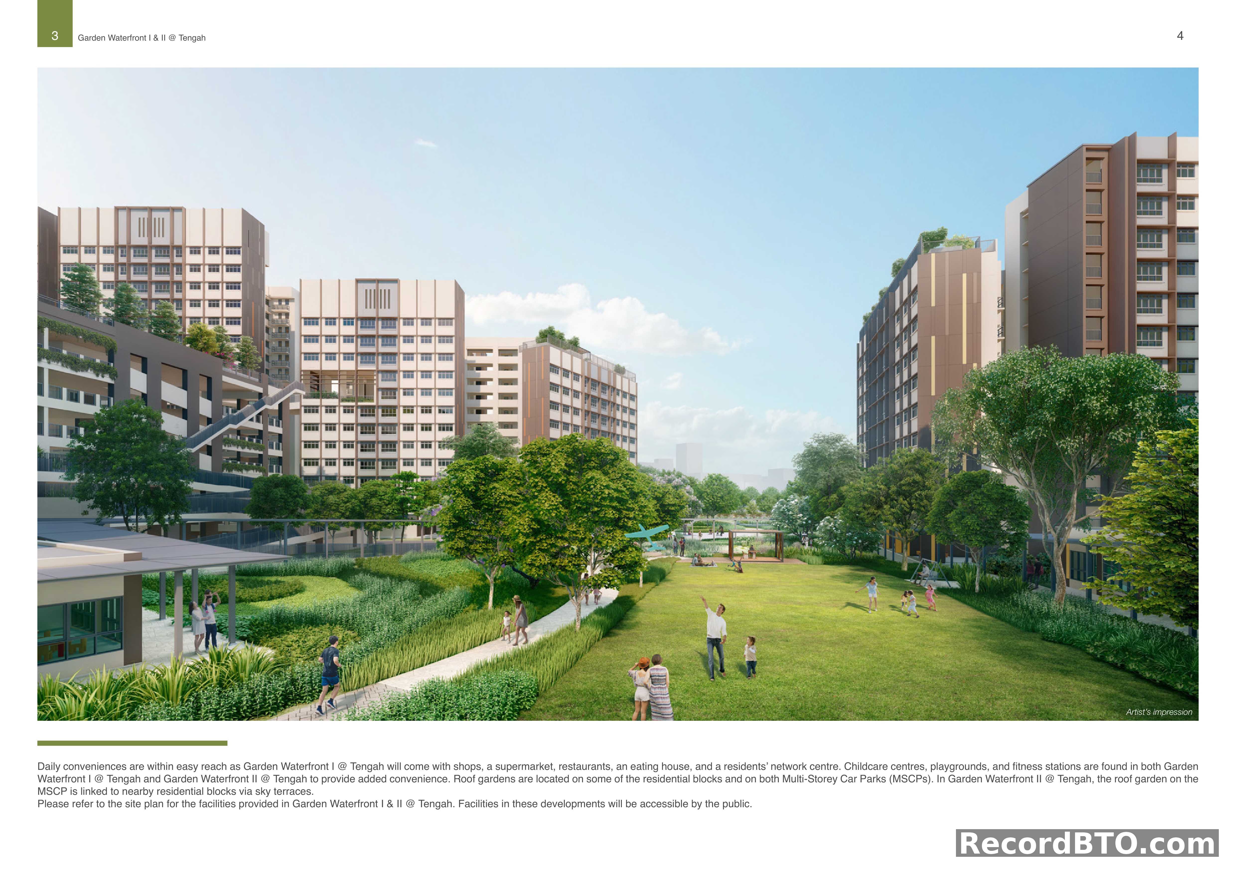 Artist's Impression of HDB BTO Development with Amenities