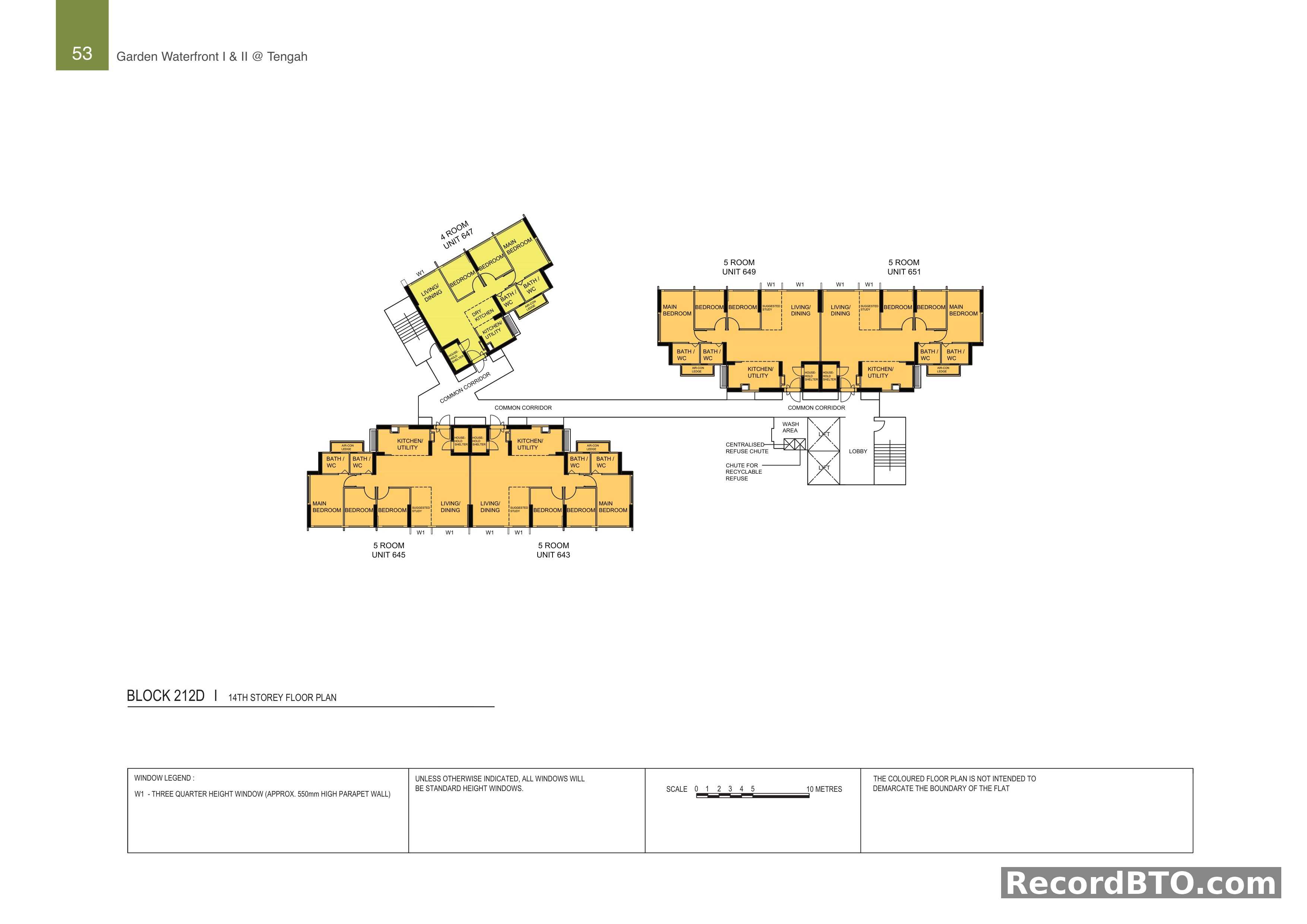 Block 212D: 14th Storey Floor Plans
