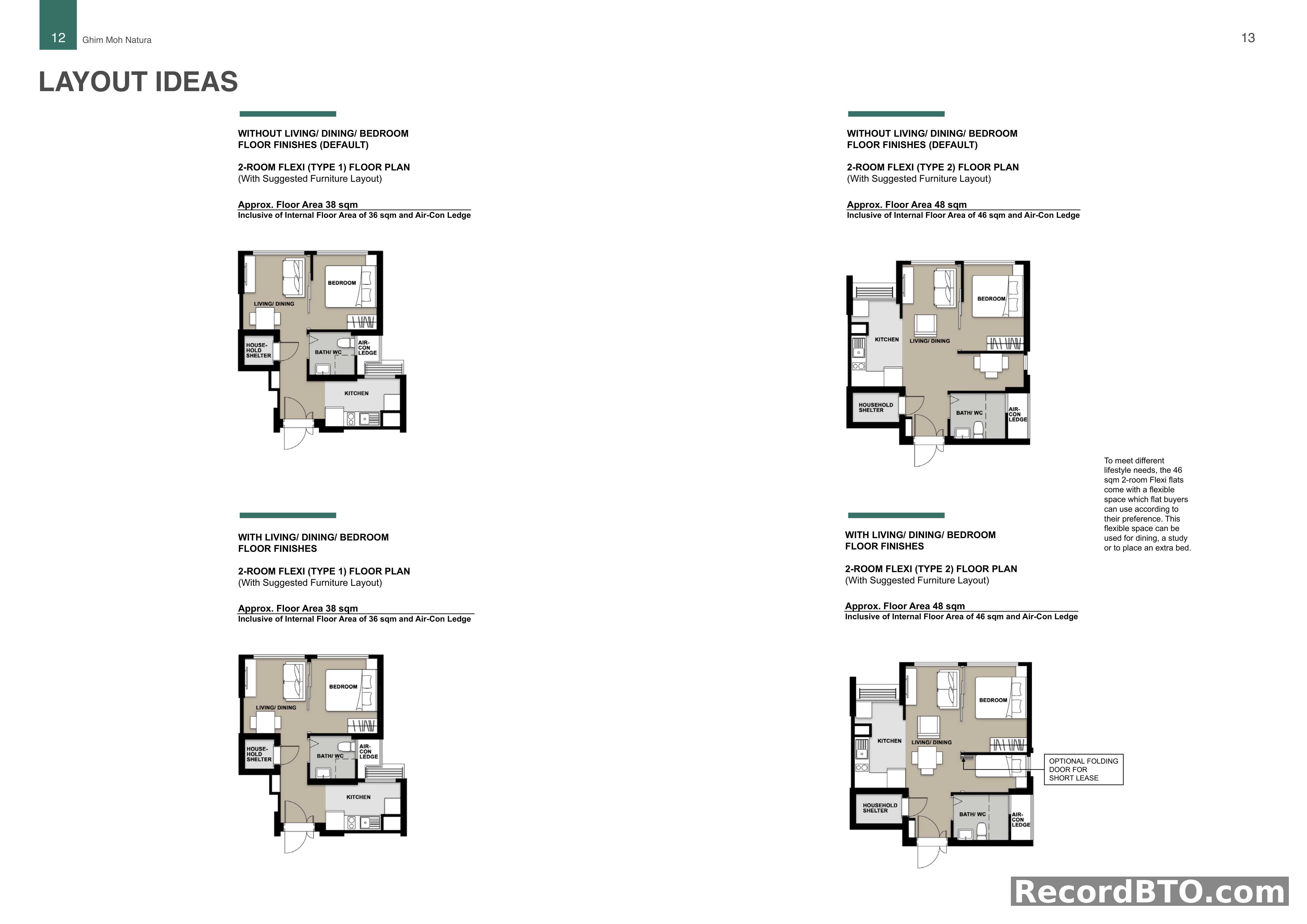 2-Room Flexi Flat Layout Ideas and Finishes
