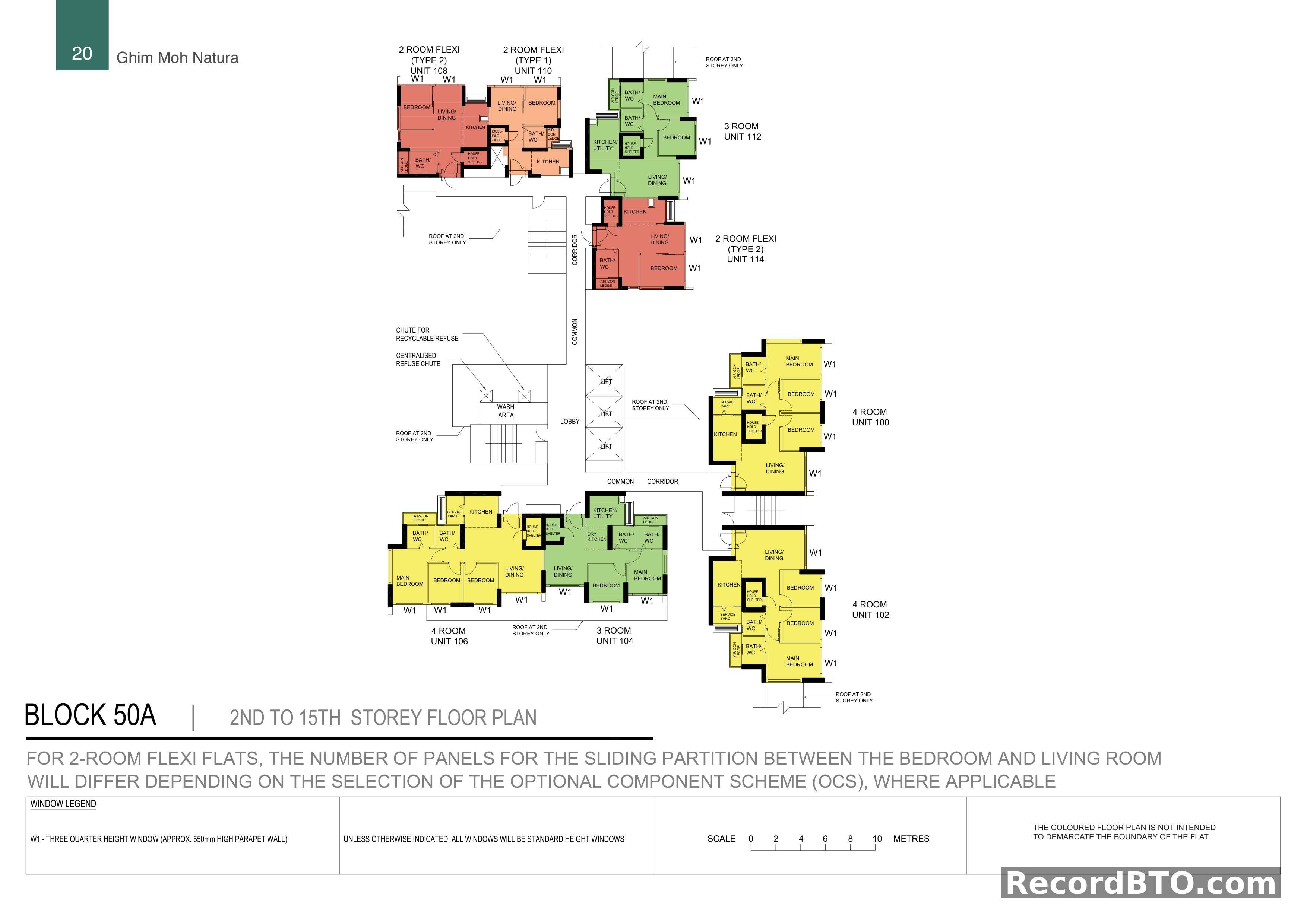 Block 50A: 2nd-15th Storey Floor Plan