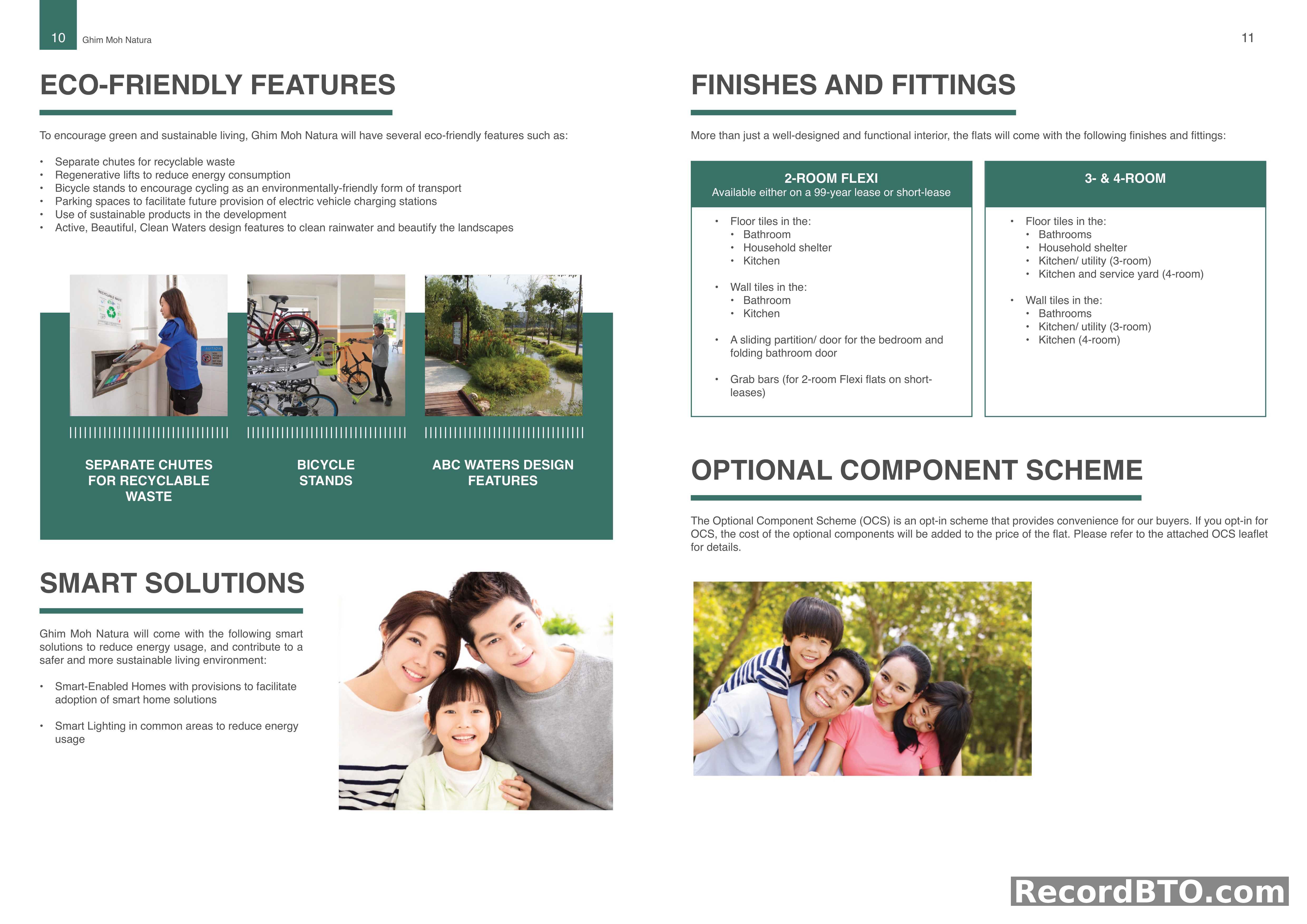Property Features, Finishes, and Optional Schemes
