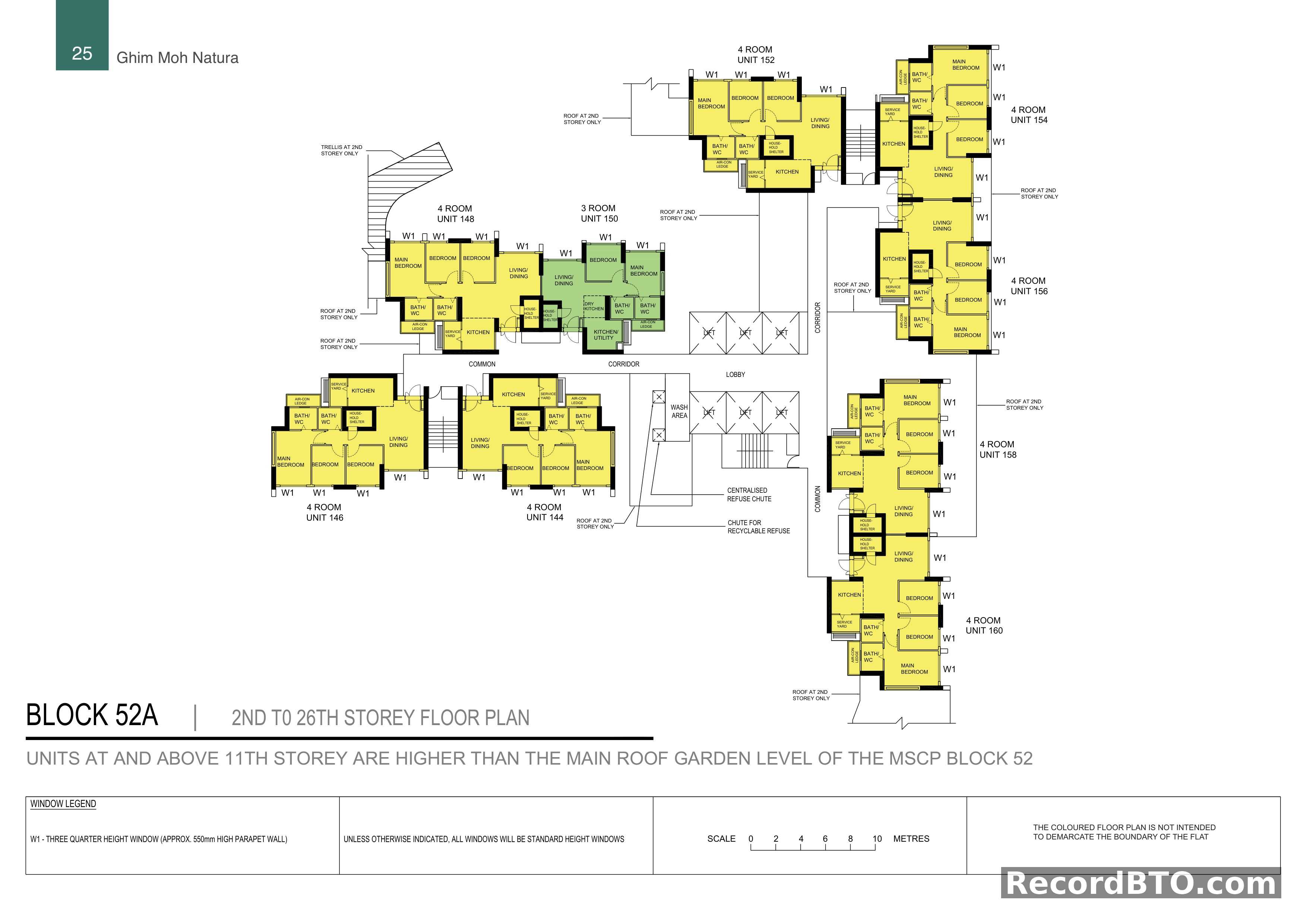 Block 52A: 2nd to 26th Storey Floor Plan