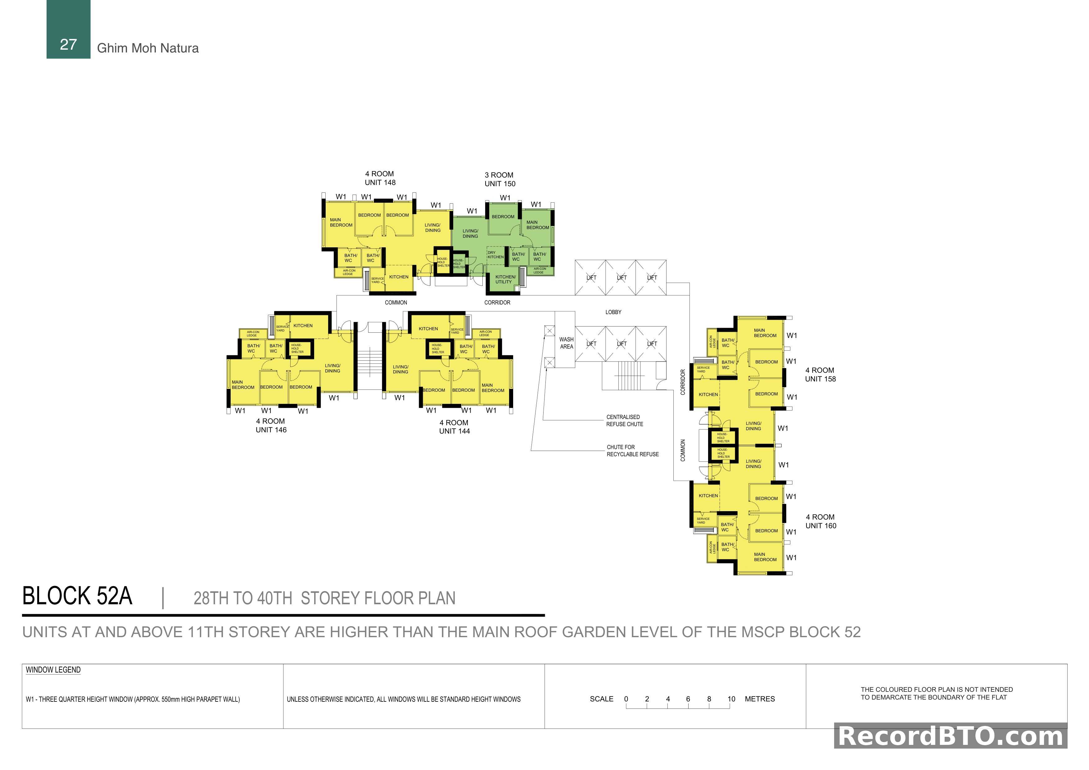 Block 52A: 28th-40th Storey Floor Plans