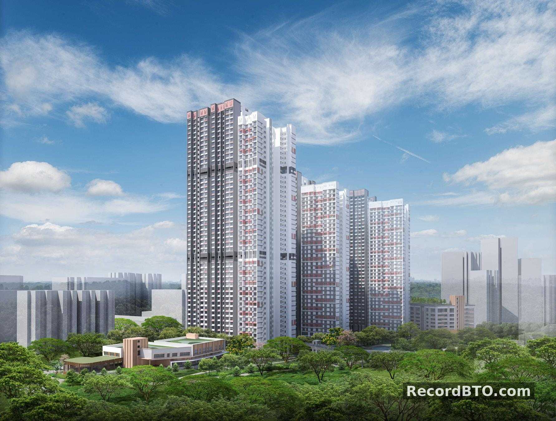 HDB BTO Residential Development Architectural Rendering
