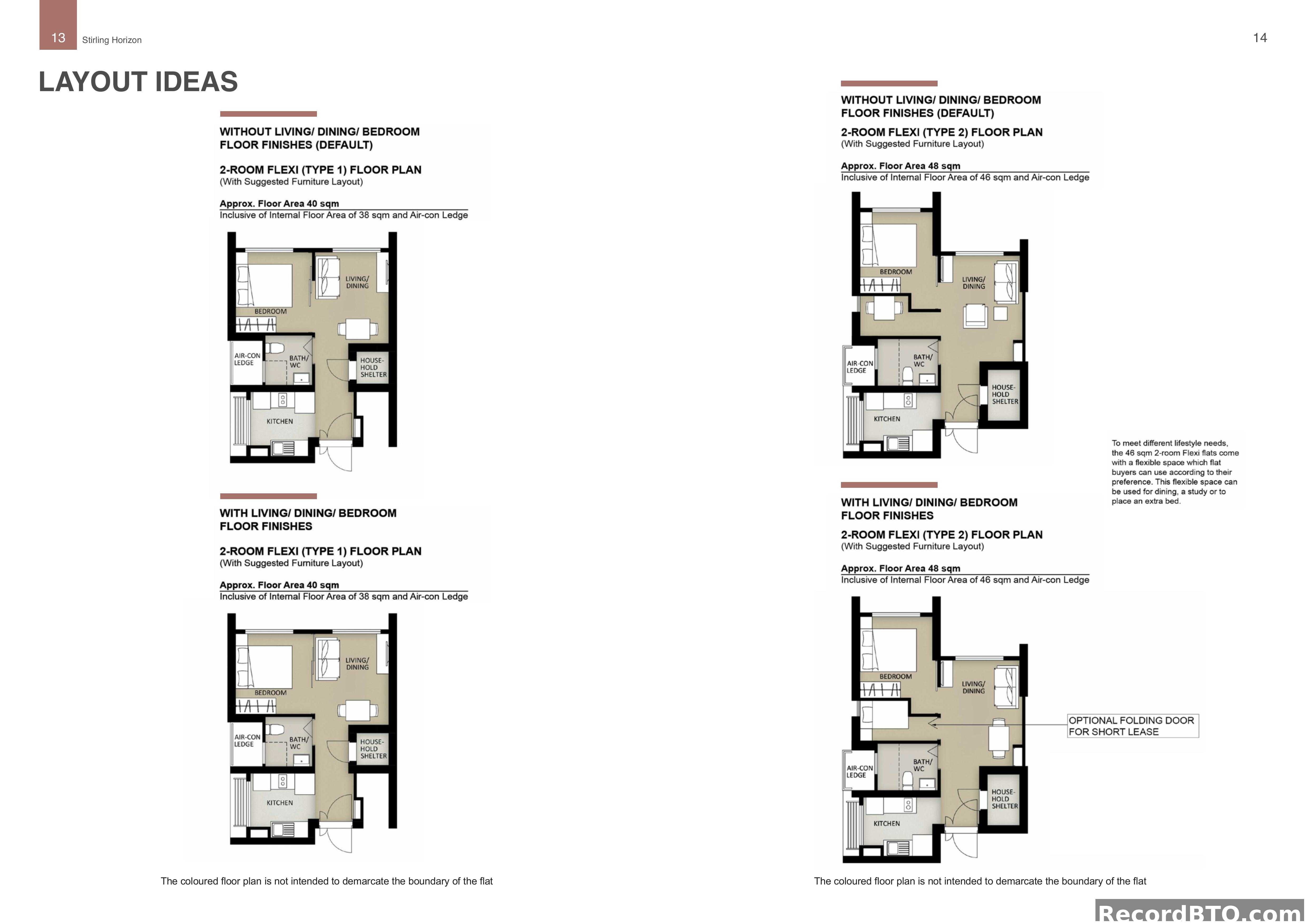 2-Room Flexi Flat Layout Options & Finishes