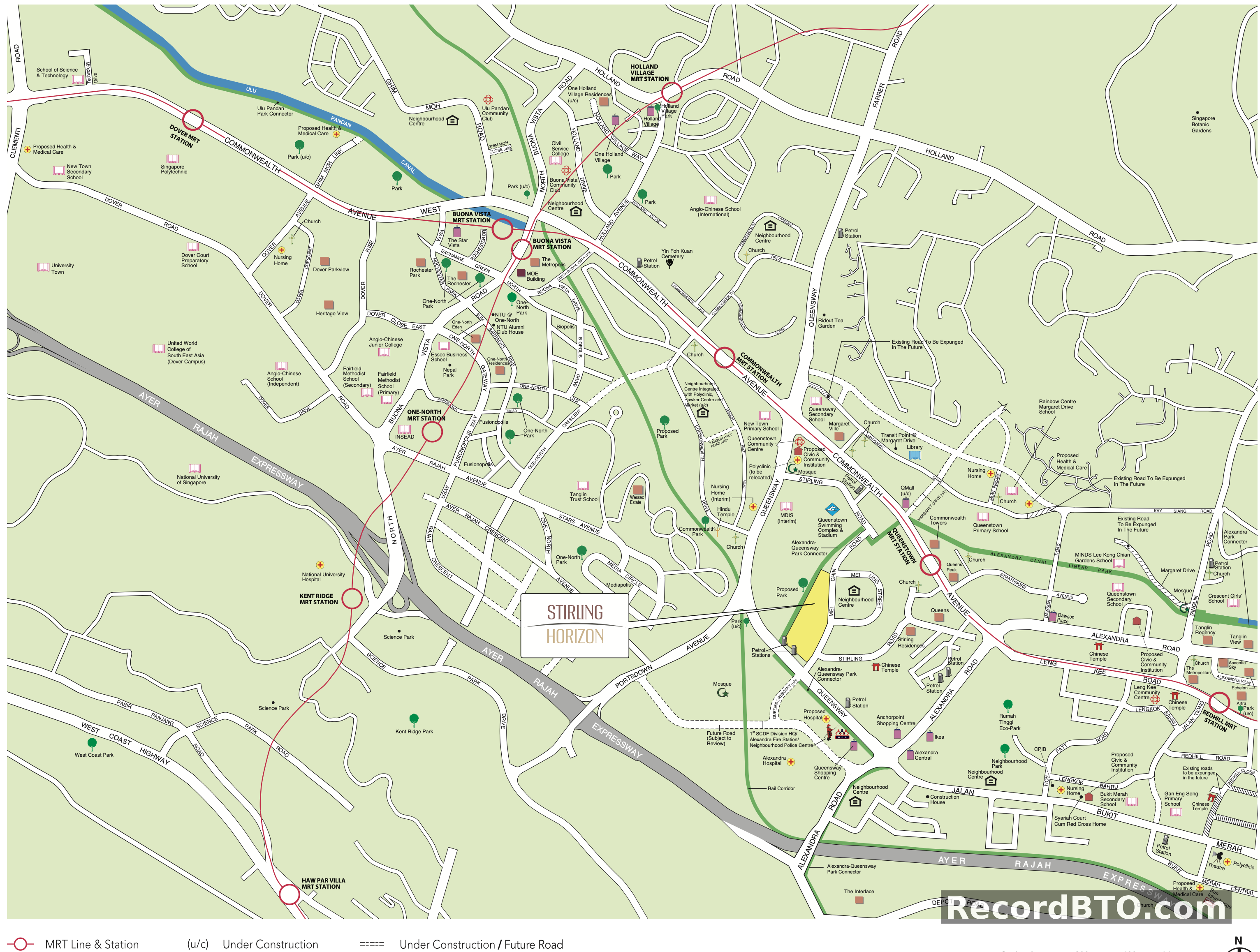 Regional Amenities and Transport Network Map