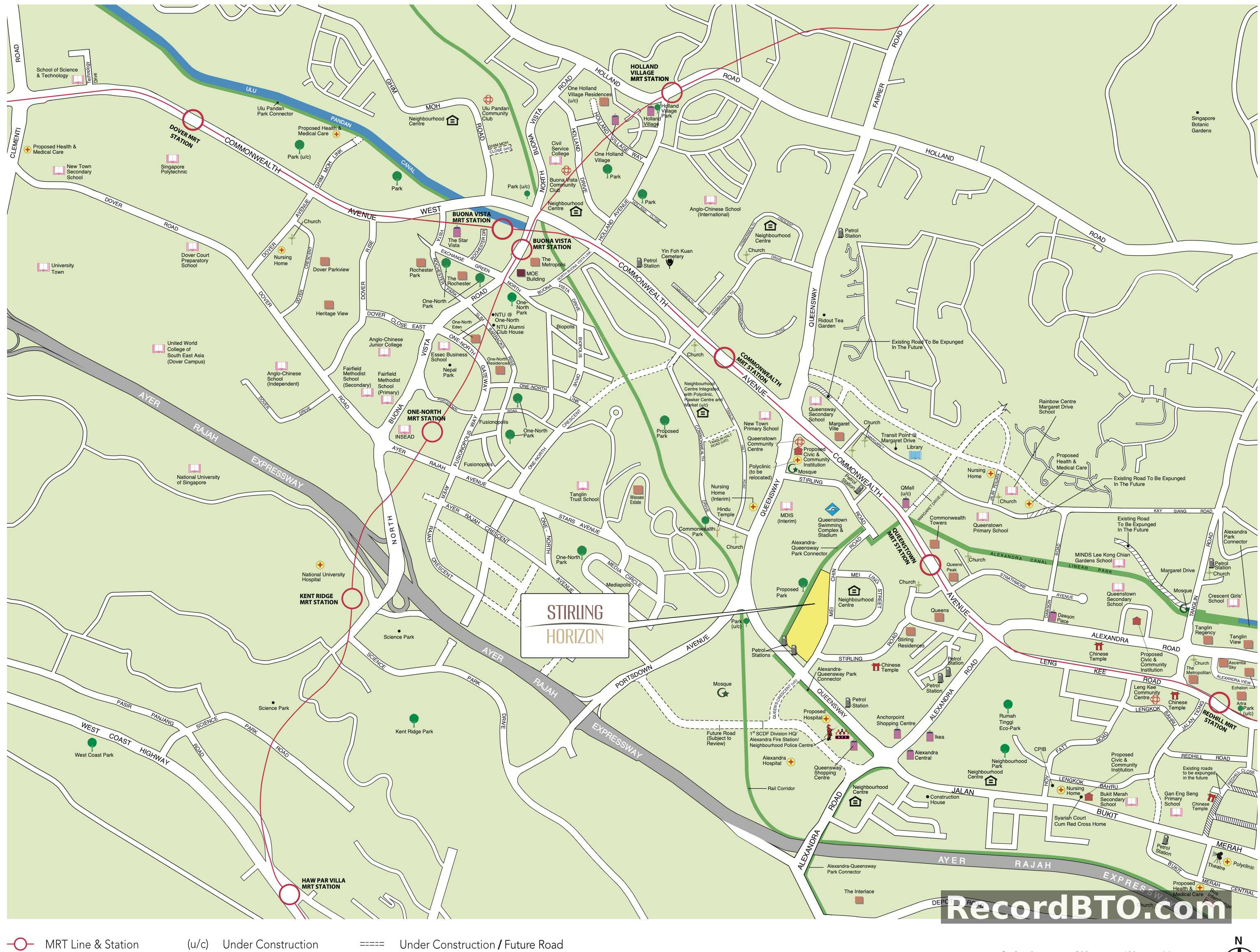 Regional Amenities and Transport Network Map