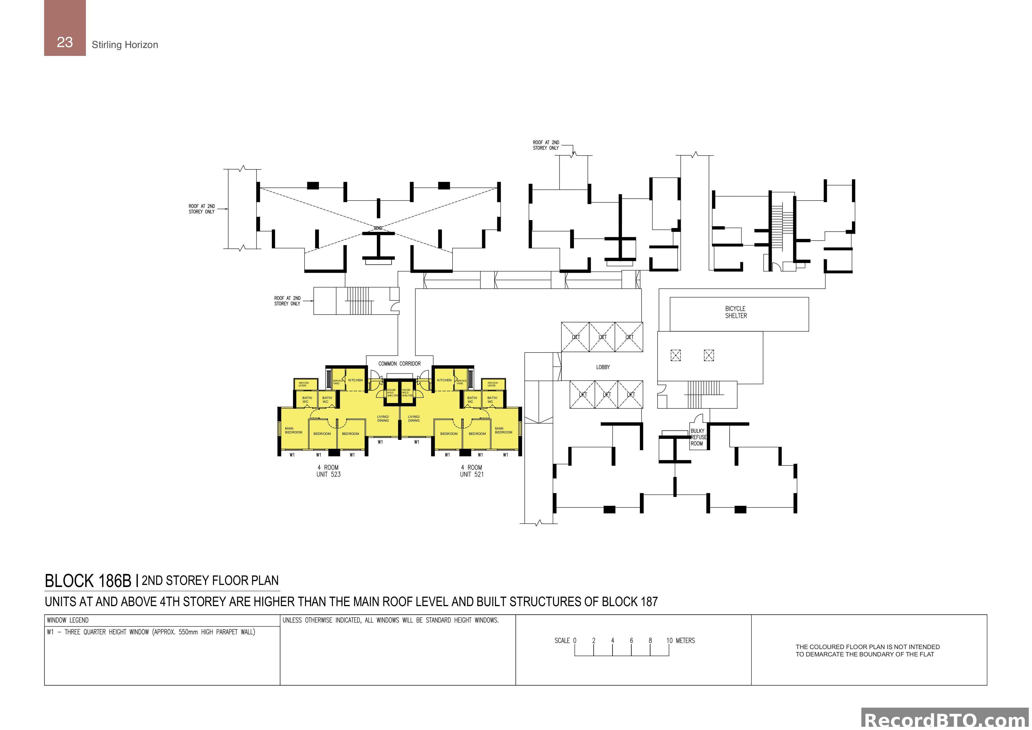 Block 186B: 2nd Storey Floor Plan with Common Facilities