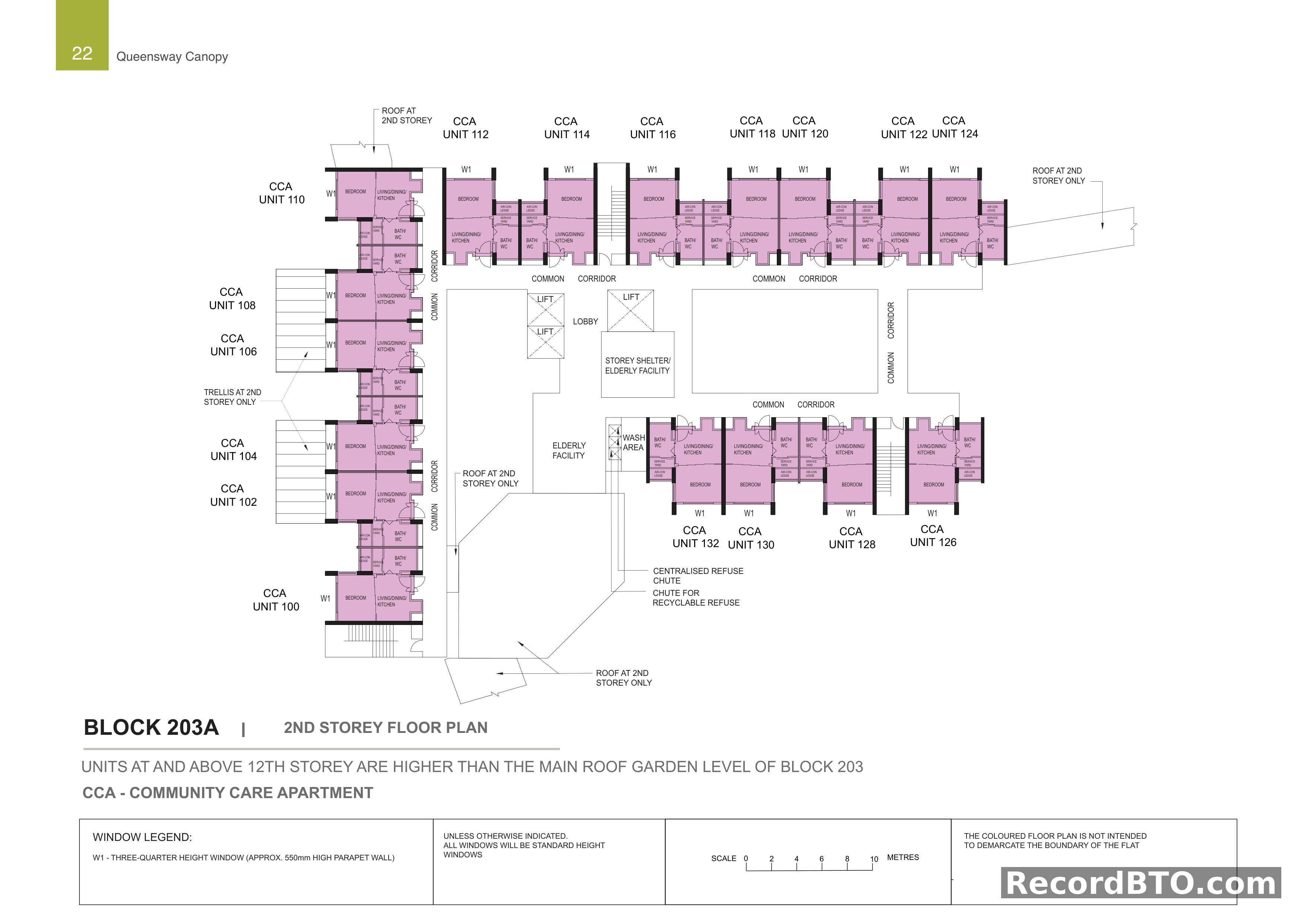 Block 203A: 2nd Storey Community Care Apartment Floor Plan