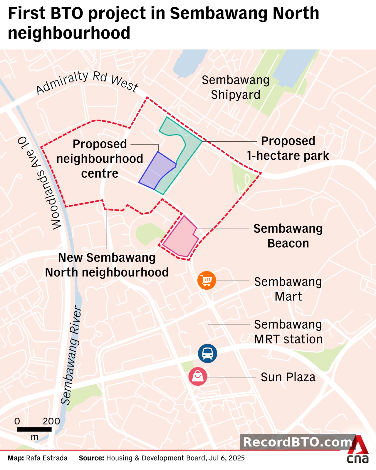 Sembawang North's First BTO Project Map