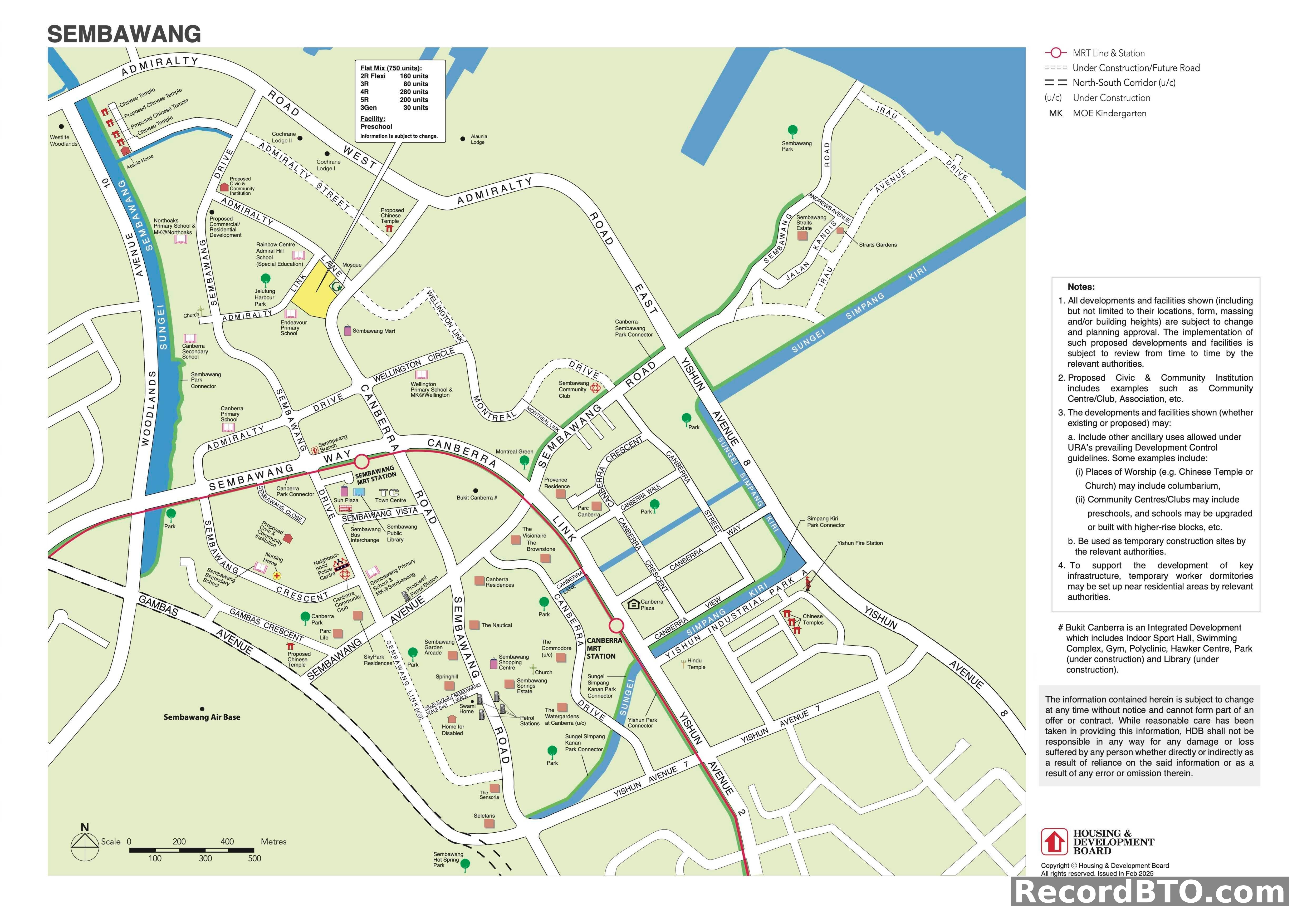 HDB Sembawang BTO Project Map and Unit Mix