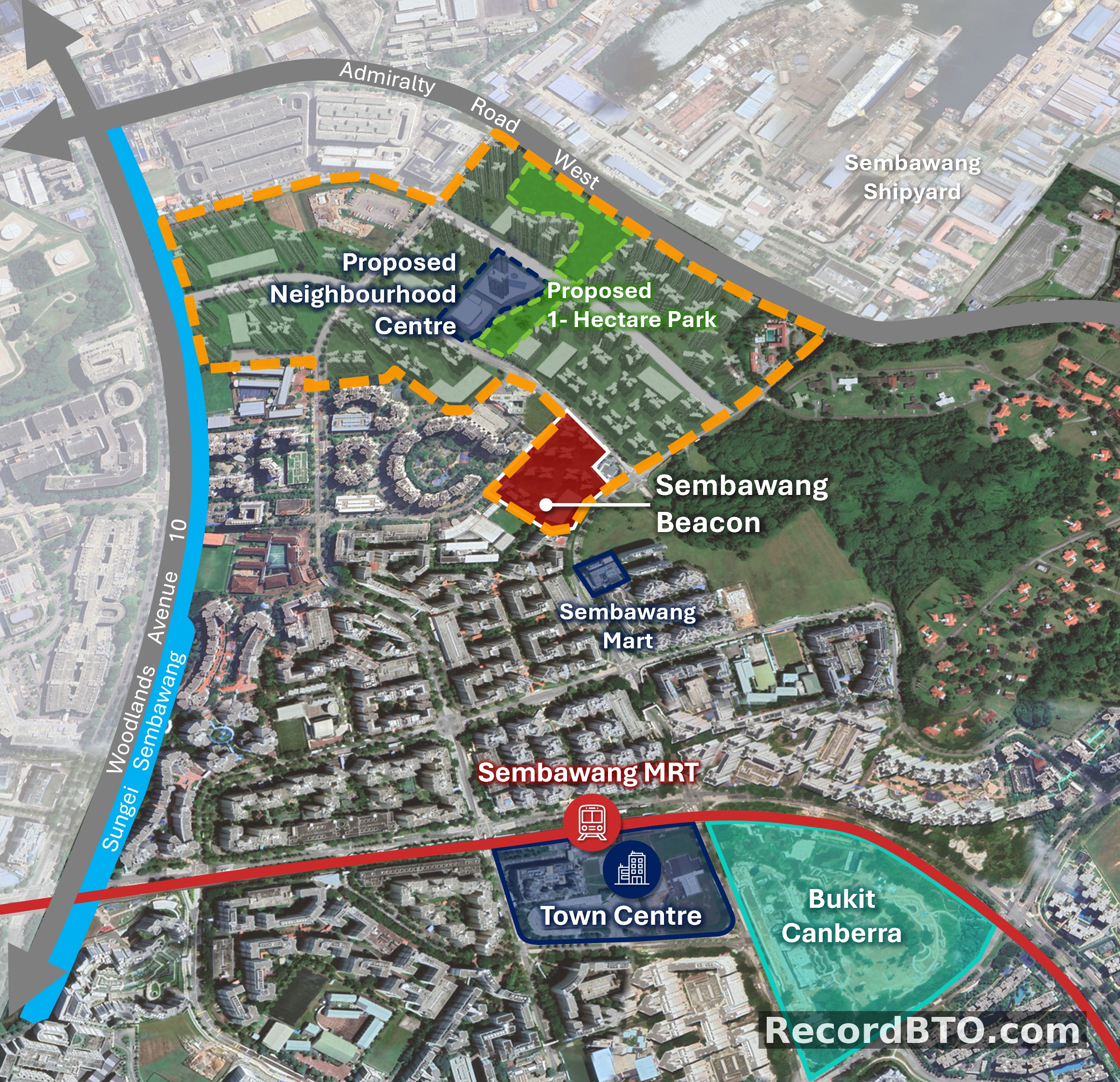 Sembawang Beacon BTO Location & Amenities Map